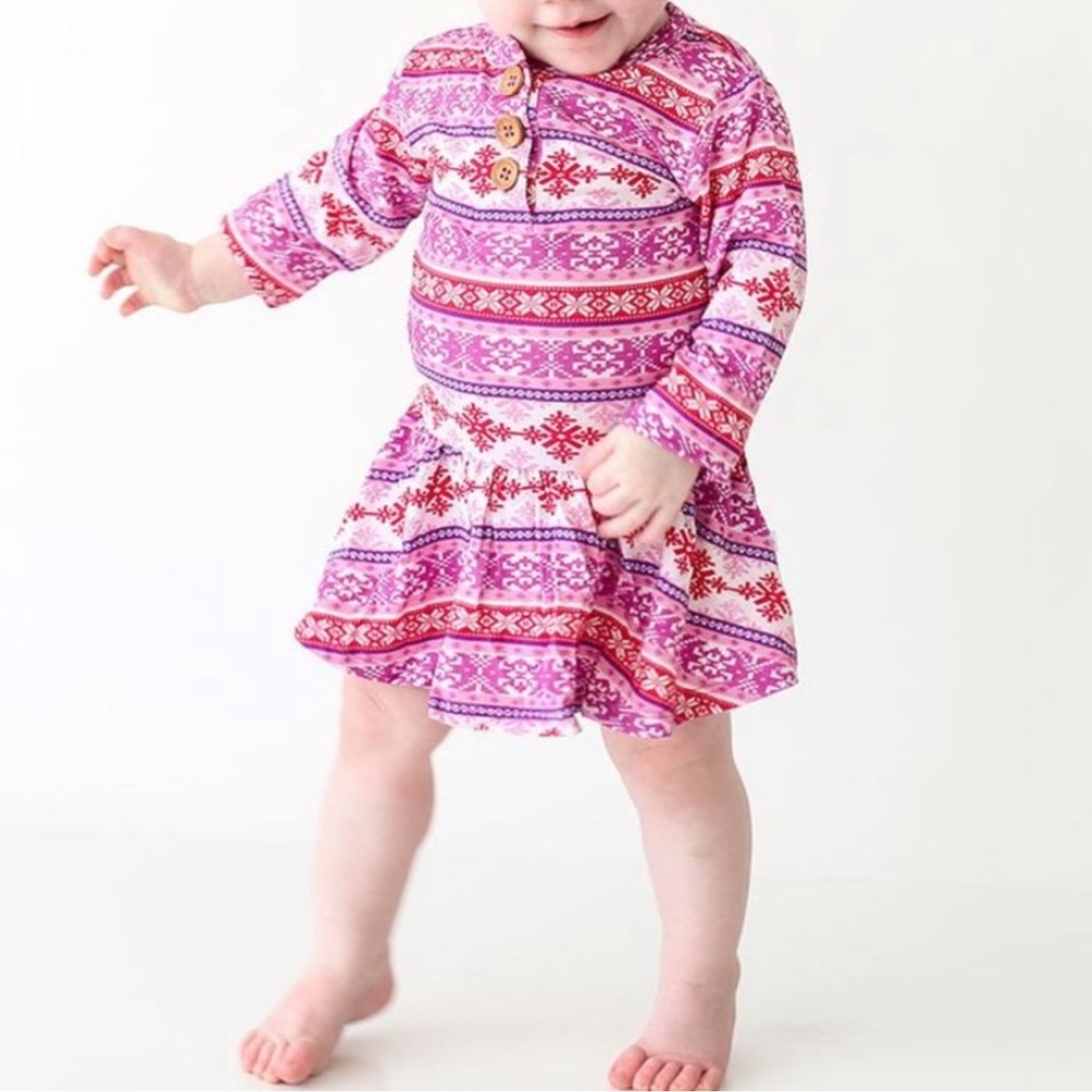 Posh Peanut Bamboo Maya bodysuit Twirl‎ dress size 12-18 months